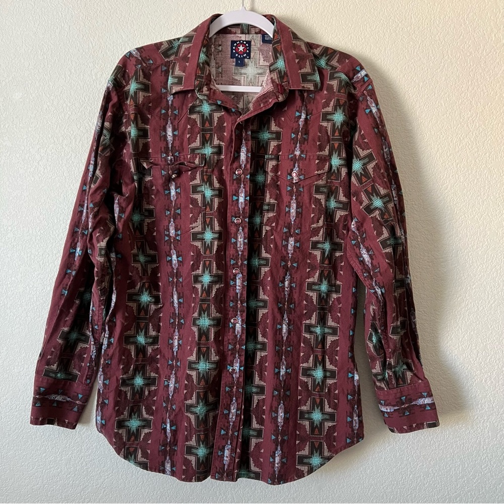 Panhandle slim snap button down long sleeve